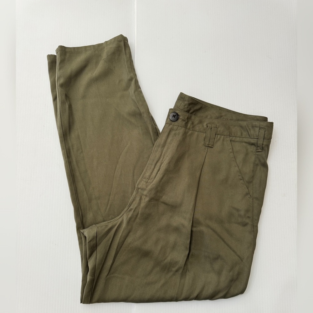 Sundance Olive Green Tencel Pants Trousers - 14